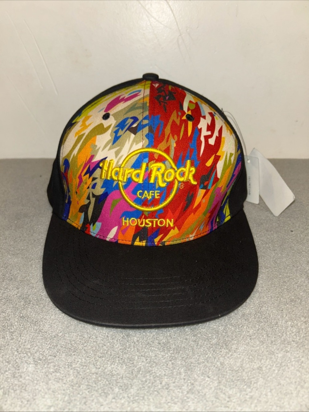Hard Rock Cafe Houston Vibrant Multicolor Graphic Snapback